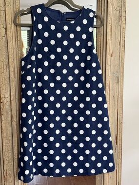Love Wednesday Navy Polka Dot Sleeveless Mini Dress